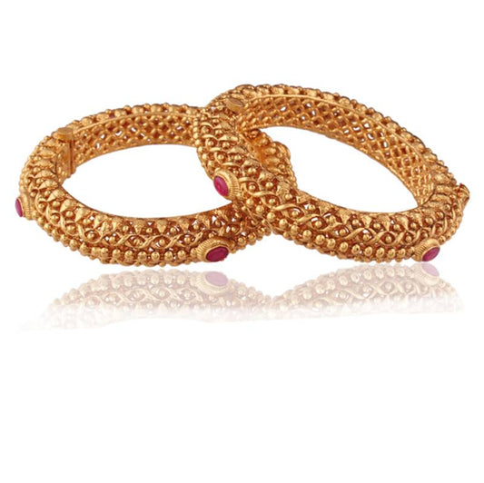 Emphatic Gold Plated Antique Bangle