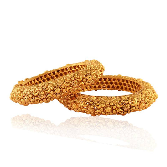 Fab Gold plated Antique Bangle