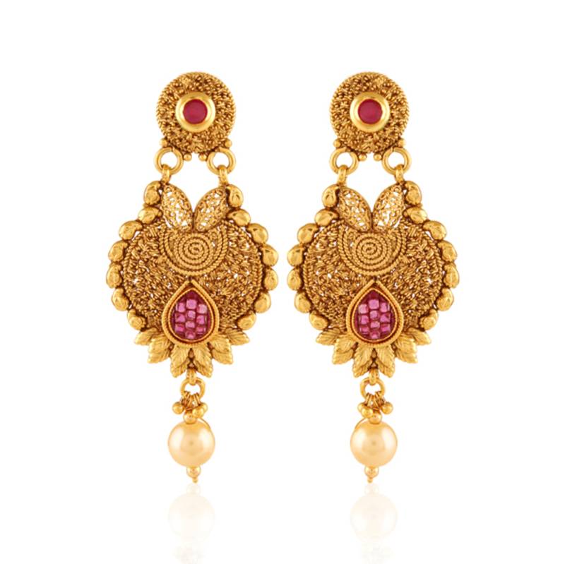 High class gold plated antique earring
