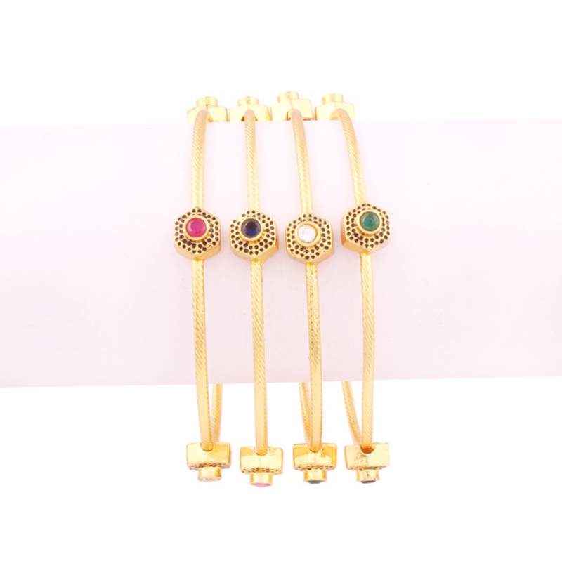 Impact styleicon Gold plated Antique Bangles