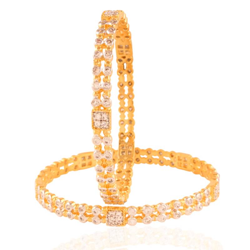 Womens Desire Gold plated american diamond bangle