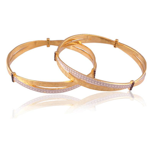 Spectacular gold plated antique bangle