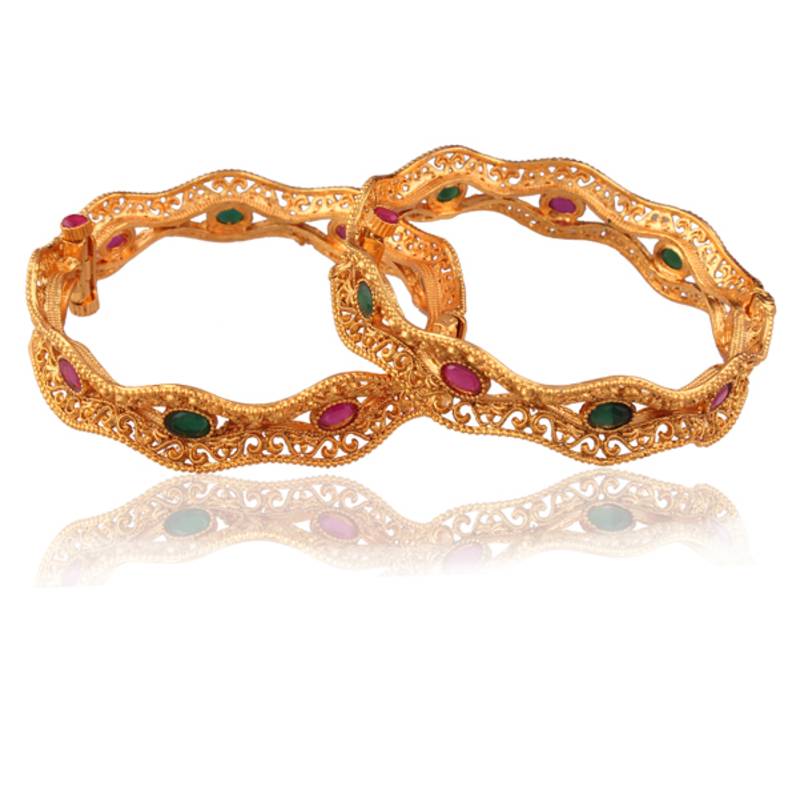 Panjarat Beauty gold plated antique bangle