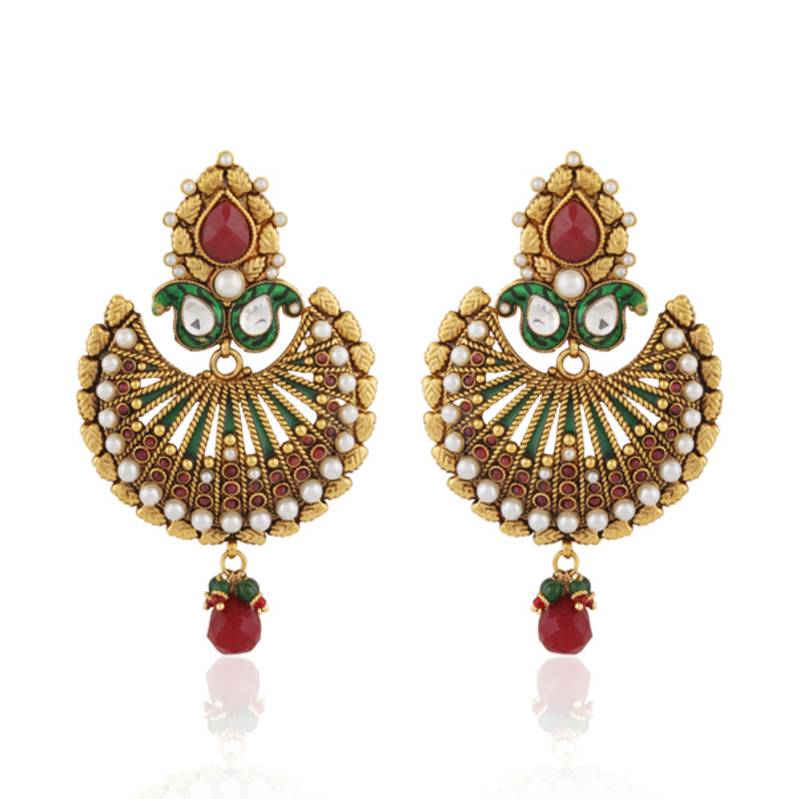 Fabulous Gold Plated Antique Earring
