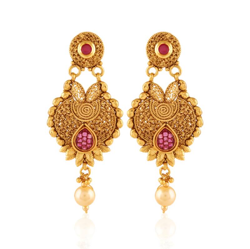 High class gold plated antique earring