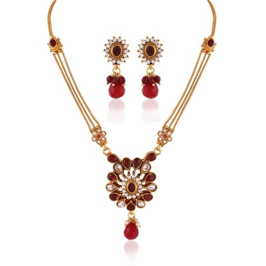 Dazzling Gold plated Antique set