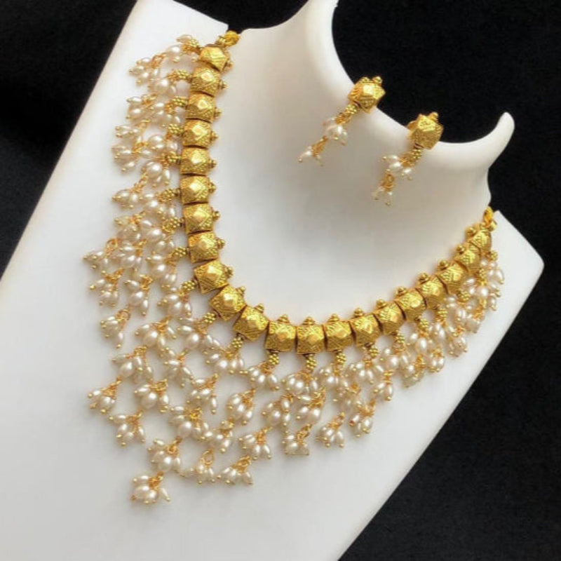 Stunner gold plated antique necklace set