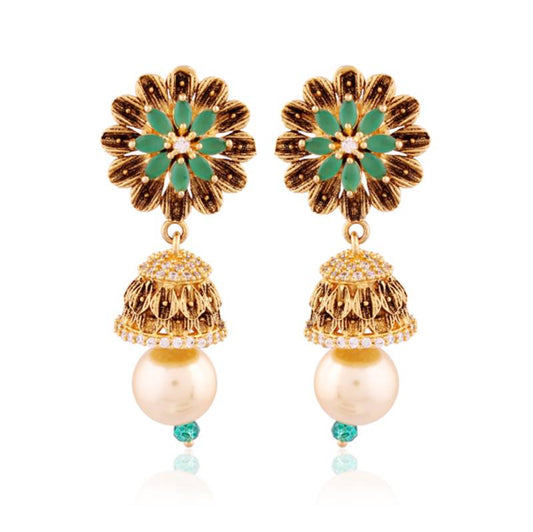 Fascinating Gold plated fusion jhumka