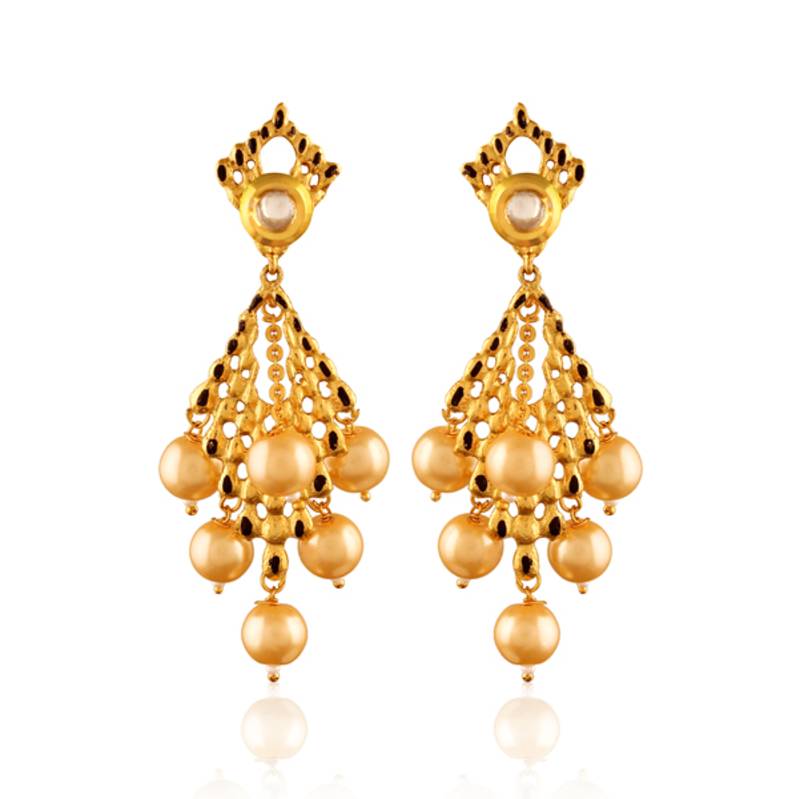 Modern style kundan earring